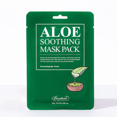 Маска заспокійлива з алое Benton Aloe Soothing Mask Pack, 1шт Купити в офіційному магазині Україні