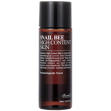 Тонер з муцином равлика и отрутою бджоли Benton Snail Bee High Content Skin Toner, Мініатюра 30мл Купити в офіційному магазині Україні