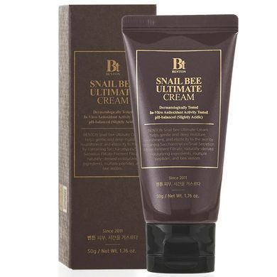 Крем с ферментированным муцином улитки и пчелиным ядом Benton Snail Bee Ultimate Cream, 50 г Купить в официальном магазине Украине