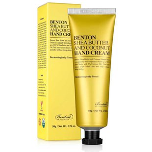 Крем для рук з маслом ши та кокосом Benton Shea Butter and Coconut Hand Cream, 50г Купити в офіційному магазині Україні