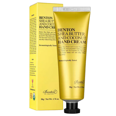 Крем для рук з маслом ши та кокосом Benton Shea Butter and Coconut Hand Cream, 50 г Купити в офіційному магазині Україні