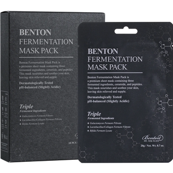 Маски с ферментированными компонентами и пептидами Benton Fermentation Mask Pack Купить в официальном магазине Украине