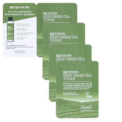 Тонер з зеленим чаєм Benton Deep Green Tea Toner, 1.2 г * 4 шт (тестери) Купить в официальном магазине Украине