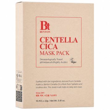 Набор 10 масок с центеллой азиатской Benton Goodbye Redness Centella Mask Pack, 10 шт Купить в официальном магазине Украине